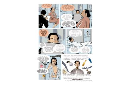 Página del cómic de Salvador Dalí, cedida por Planeta.