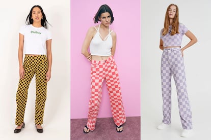Los pantalones damero son una de las prendas estrella. Estas son las pruebas en Holiday The Label, Zara y Pull & Bear.