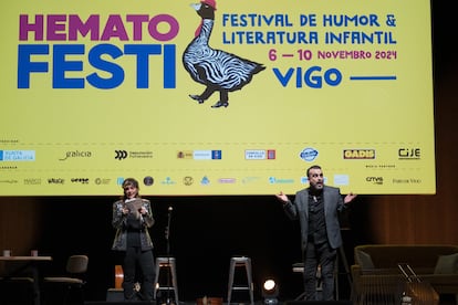 Lucía Aldao y Nacho Vigalondo en el Hematofesti.