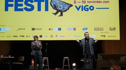 Lucía Aldao y Nacho Vigalondo en el Hematofesti.