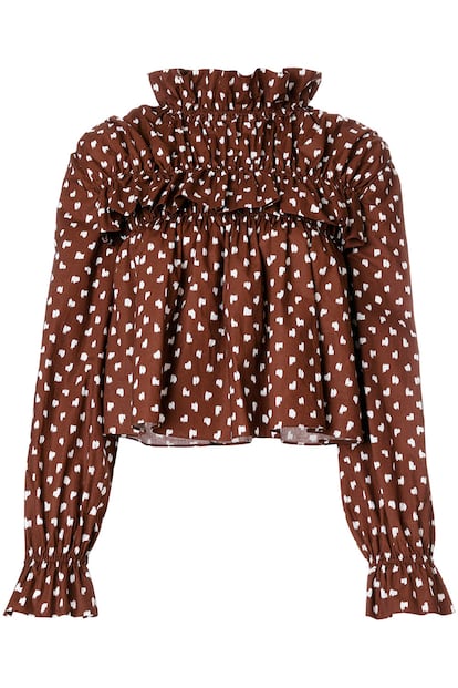 Blusa con volantes en el cuello y el puño, de Marni (798 euros aprox.)