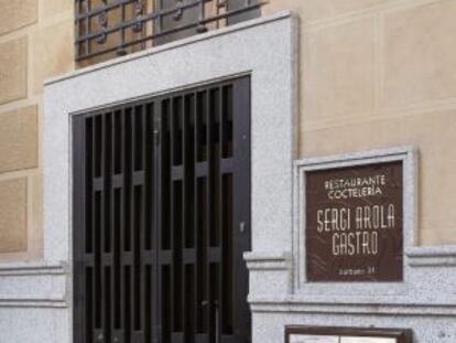 Sergi Arola's two-Michelin-starred restaurant in Madrid, which was closed Tuesday by tax authorities.