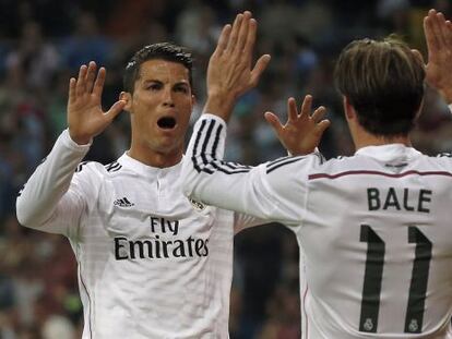 Cristiano y Bale celebran un gol.