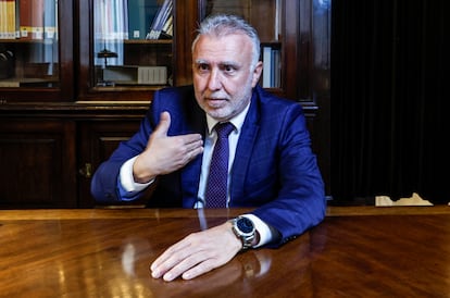 El ministro Ángel Víctor Torres,durante la entrevista.