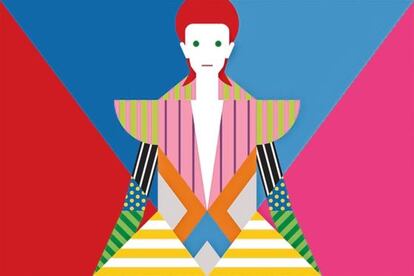 Obra que representa uno de los atuendos más icónicos de David Bowie. Estuvo expuesta en la exposición David Bowie Is, del museo Victoria and Albert de Londres en 2013.