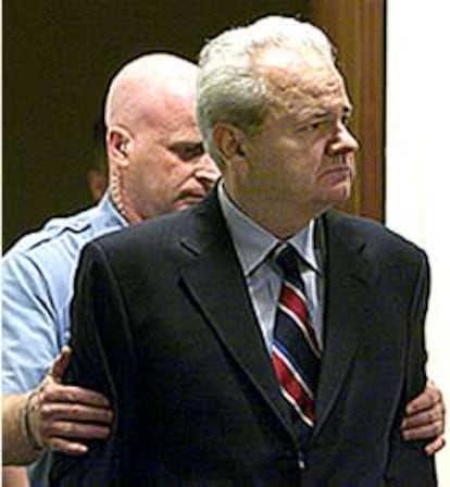 Milosevic, ayer, en el Tribunal de La Haya.