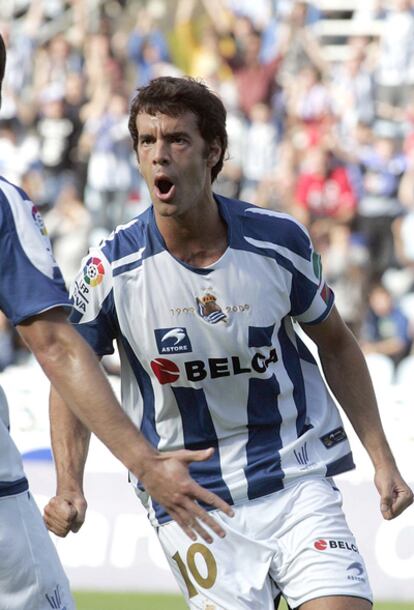 Xabi Prieto celebrando su gol.