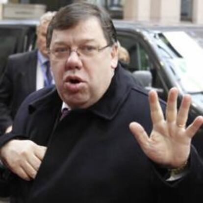 El primer ministro irlandés Brian Cowen