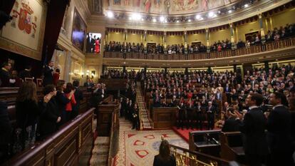 Acto de conmemoración de la Constitución española en el Congreso de los Diputados.