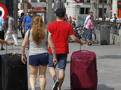 Turistas en el centro de Madrid.