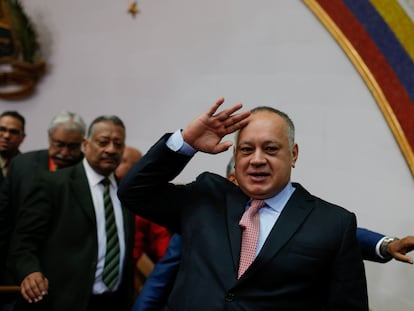 Venezuela's National Constituent Assembly President Diosdado Cabello leaves after a news conference in Caracas, Venezuela January 8, 2020. REUTERS/Manaure Quintero