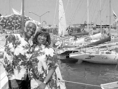 Pedro Knight y Celia Cruz, en una imagen de 1995.