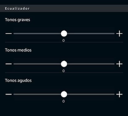 Ecualizador de los Amazon Echo Dot