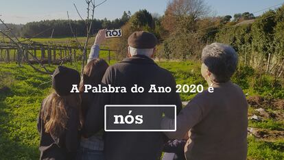 Imagen difundida por la Real Academia Galega tras conocerse la palabra del año en Galicia: Nós.