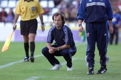 Bielsa, en un partido frente al Valladolid cuando entrenaba al Espanyol.