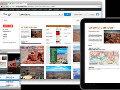 Google Drive en Mac, Chrome y una tableta Android
