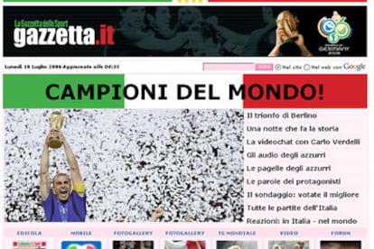 Portada de la edición de hoy de la <i>Gazzetta dello Sport</i>.