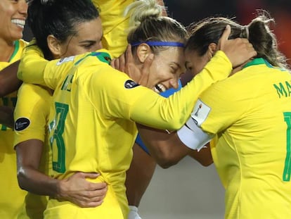 Seleção brasileira durante a Copa América, em 2018.