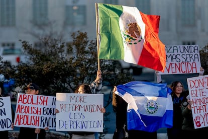 Protesta contra las redadas de inmigración y deportación en Gainesville, Georgia, el 29 de enero de 2025.