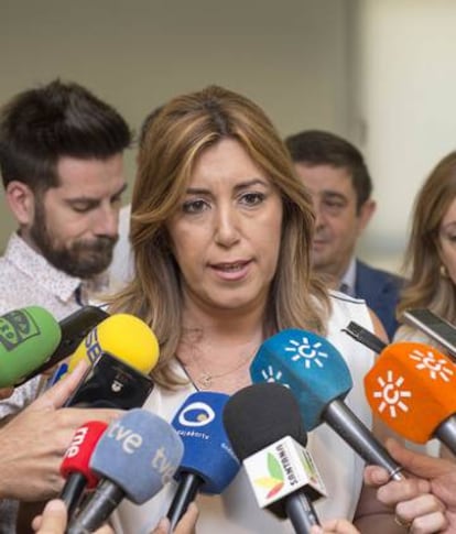 Susana Díaz, en la inauguración de una infraestructura sanitaria en Jaén.