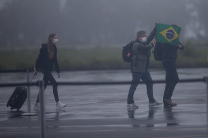 Brasileiros repatriados da China por conta da epidemia de coronavírus chegam em Anápolis.