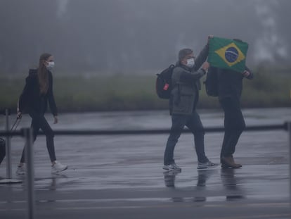 Brasileiros repatriados da China por conta da epidemia de coronavírus chegam em Anápolis.