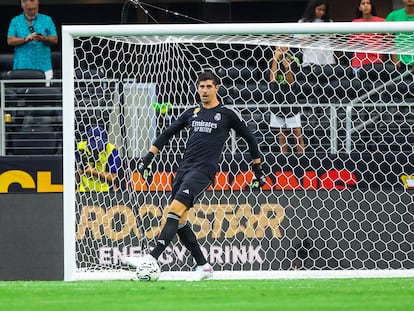 Thibaut Courtois en el partido de pretemporada contra el Barcelona en Estados Unidos.