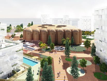 Simulación del proyecto urbanístico del Estudio Herreros para la Patacona, en Alboraia.