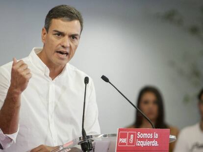 El secretari general del PSOE, Pedro Sánchez, en un acte a Badajoz.