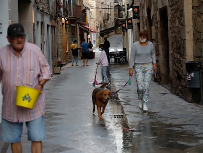 Una calle del centro del municipio de Moià (Barcelona).