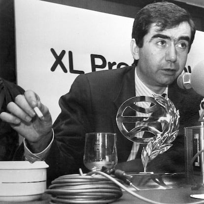 El escritor, Antonio Muñoz Molina en 1991, cuando resultó ganador del resultó del Premio Planeta.