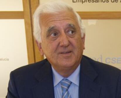 El presidente de la CEA, Santiago Herrero. 