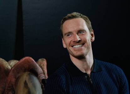 El actor Michael Fassbender, en el hotel Villamagna de Madrid.