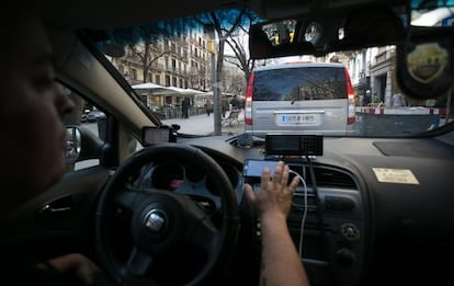 Un taxista a Barcelona.