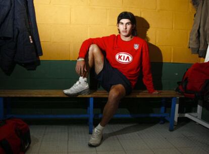 Germán Pacheco, en los vestuarios de la ciudad deportiva de Majadahonda.