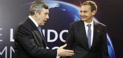 Gordon Brown y José Luis Rodríguez Zapatero