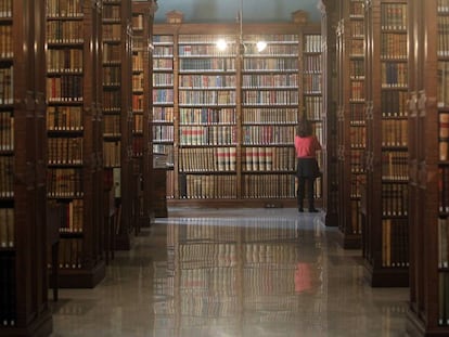 Interior de la Real Academia Espa&ntilde;ola de la Lengua, (RAE).