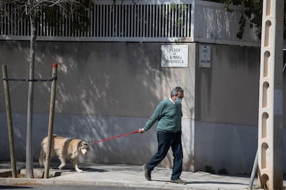 Esquina de las calles dedicadas a los almirantes Churruca y Gravina, el sábado en Palma.