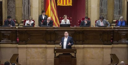 Pleno del &#039;Parlament&#039; el pasado martes.