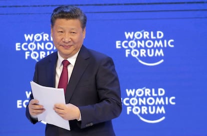 El presidente chino, Xi Jinping, en el Foro Econ&oacute;mico de Davos.