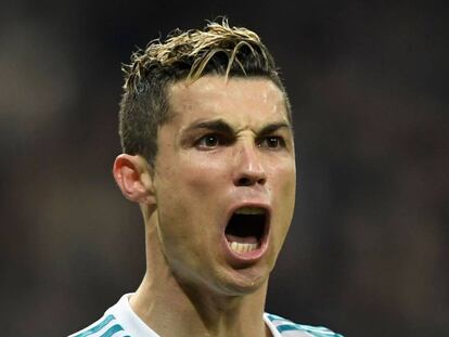 El grito de Cristiano despu&eacute;s de marcar el segundo gol al PSG.