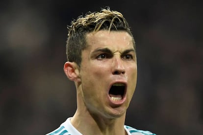 El grito de Cristiano despu&eacute;s de marcar el segundo gol al PSG.