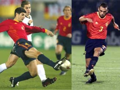 César y Raúl Bravo, en sendos encuentros con la selección.