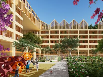 ‘Ciudad poscovid’ que ha diseñado el estudio de arquitectura de Vicente Guallart para un concurso en China.