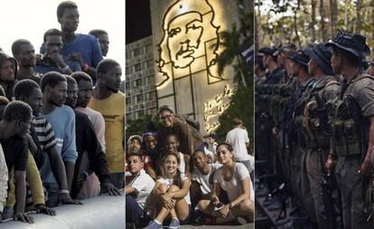 Refugiados en el Mediterráneo, 'millennials' en la Cuba post Fidel y guerrilleros de las FARC en los últimos campamentos.