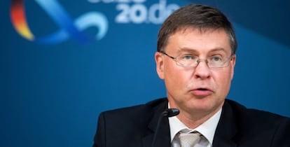 El vicepresidente económico de la CE, Valdis Dombrovskis.