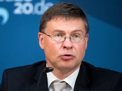 El vicepresidente económico de la CE, Valdis Dombrovskis.