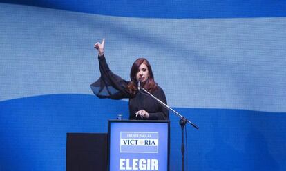 Fernández, este sábado en un acto electoral en Buenos Aires.