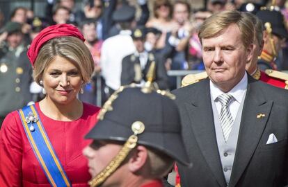 M&aacute;xima y Guillermo Alejandro de Holanda, durante la apertura del a&ntilde;o parlamentario en Holanda, a mitades de septiembre.