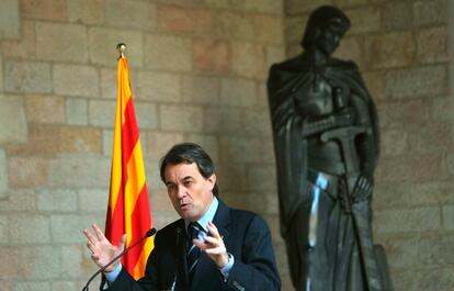 Artur Mas en el Palau de la Generalitat.